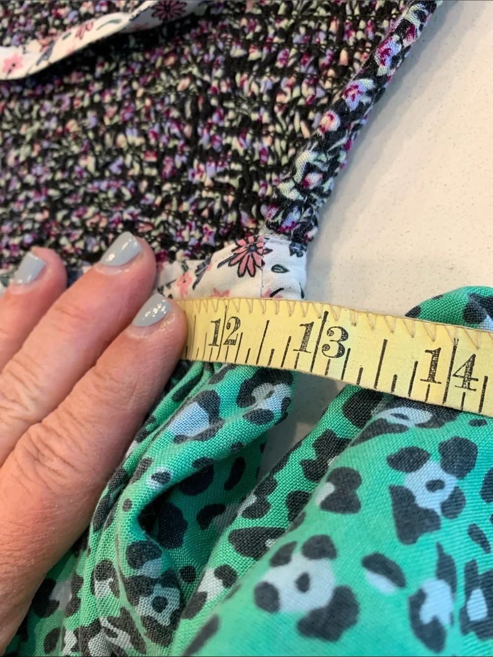 Urban Outfitters multi Print apron style Halter Dress smocked bodice US 0. UK4 - Picture 9 of 9